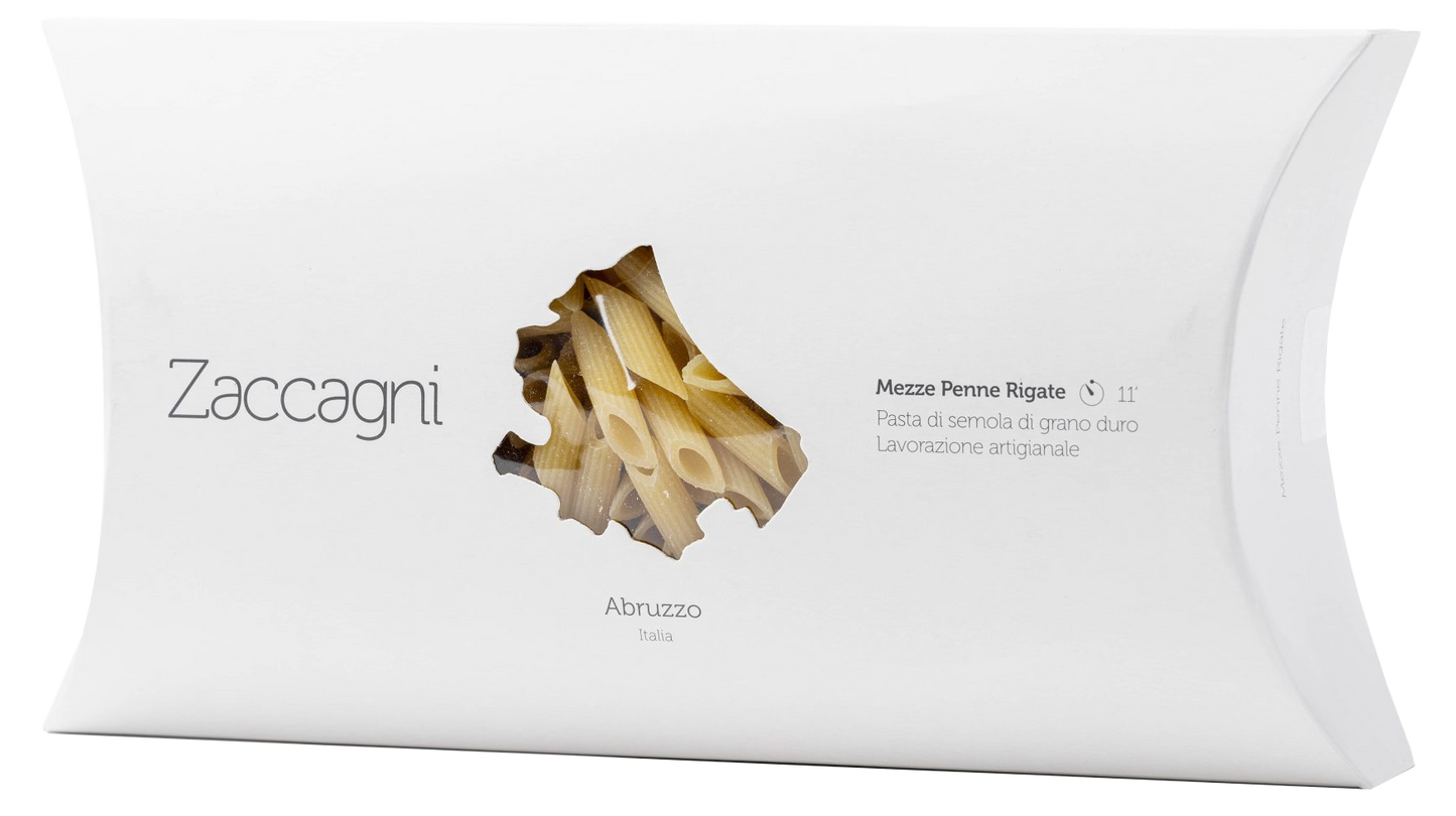 Pasta Zaccagni Mezze Penne Rigate 500g
