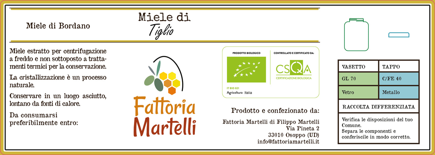 Miele Fattoria Martelli Tiglio 250g BIO