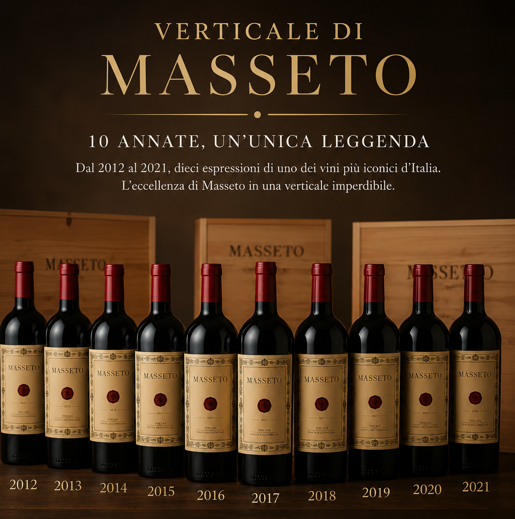 Verticale Masseto 10 annate (dal 2012 al 2021) 75cl