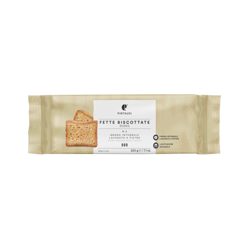 Fette Biscottate Pintaudi n. 2 - Grano integrale macinato a pietra 200g
