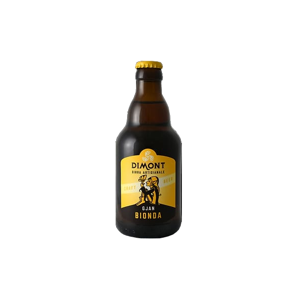 Birra Dimont Bionda "Gjan" Artigianale di Montagna 33cl (Lager) Senza Glutine