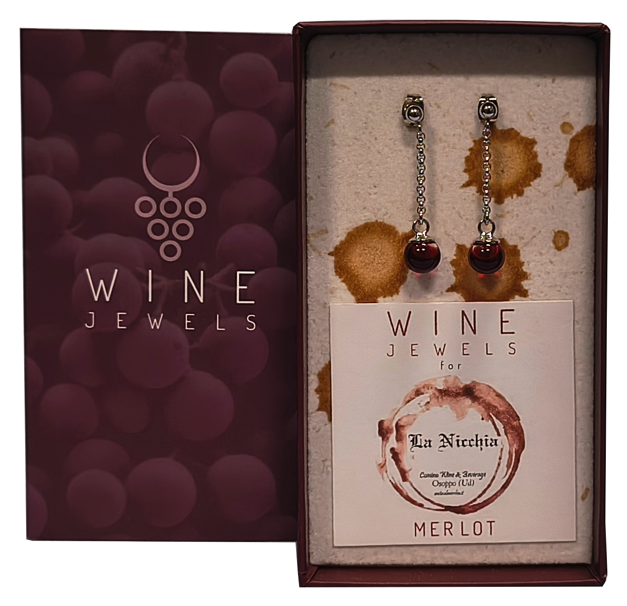 Orecchini con Pendente Wine Jewels "Merlot"