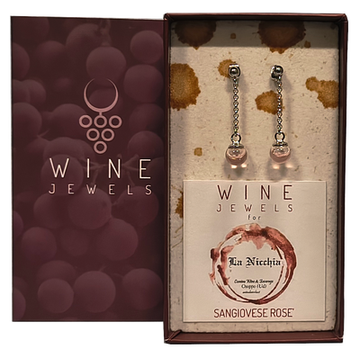 Orecchini con Pendente Wine Jewels "Sangiovese Rosé"